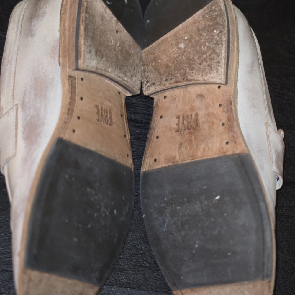 Frye Two-Tone Cream and Tan Loafers - Picture 4 of 4